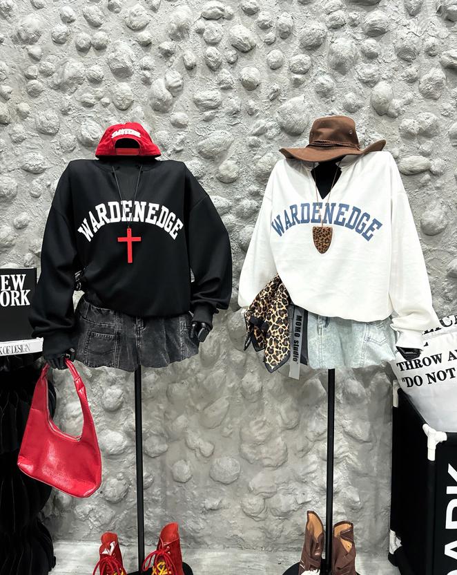 Product image - áo sweater nỉ chữ