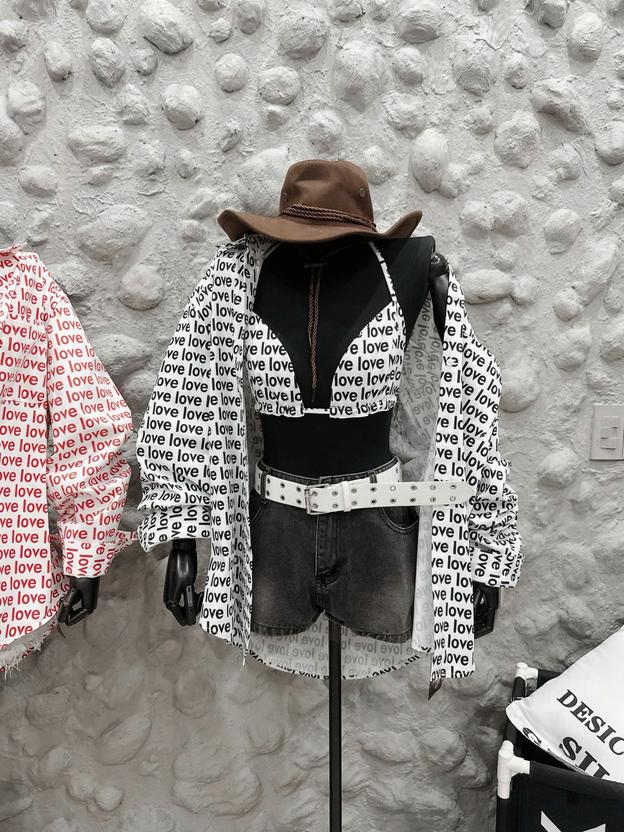 Product image - áo sơ mi love kèm bra