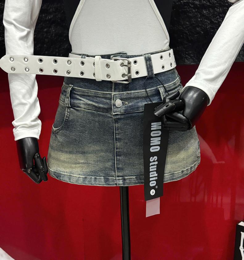 Product image - Chân Váy Jean Ngắn 2 Cạp