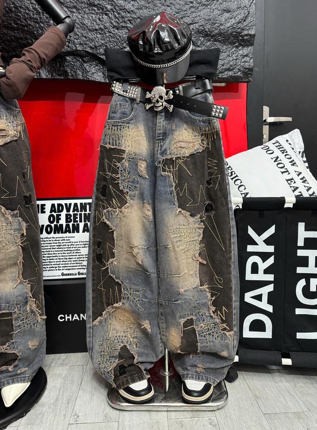 Product image - Quần Jean Phối Thêu Zicza