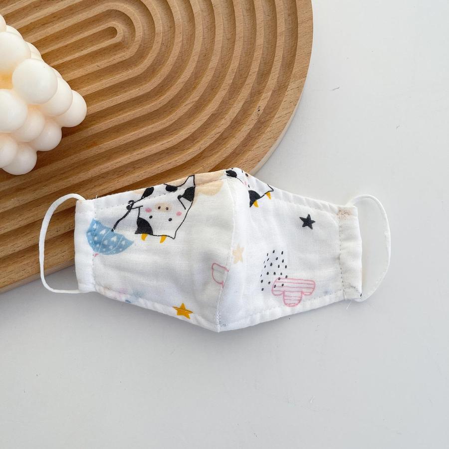 Khẩu trang xô muslin cầu vồng ko kính