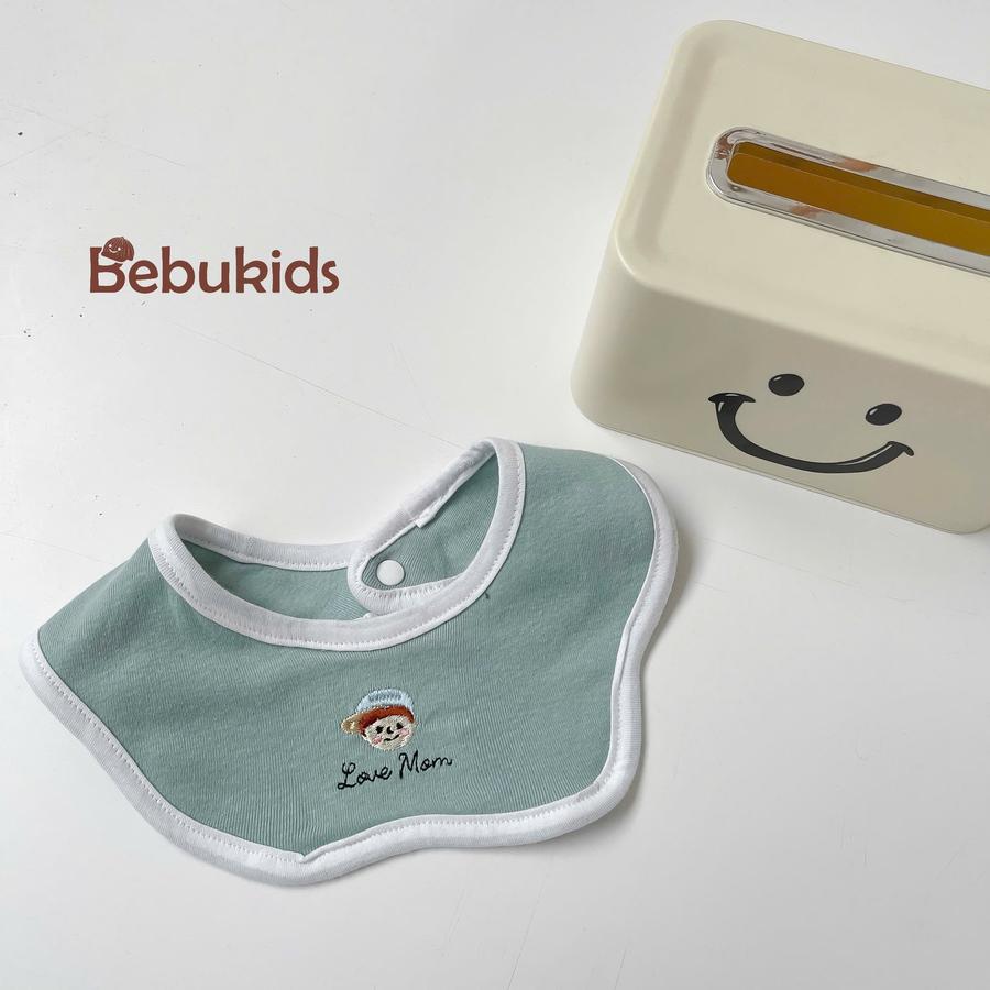 K2181- khăn ống thêu bé trai bé gái xanh lơ 1