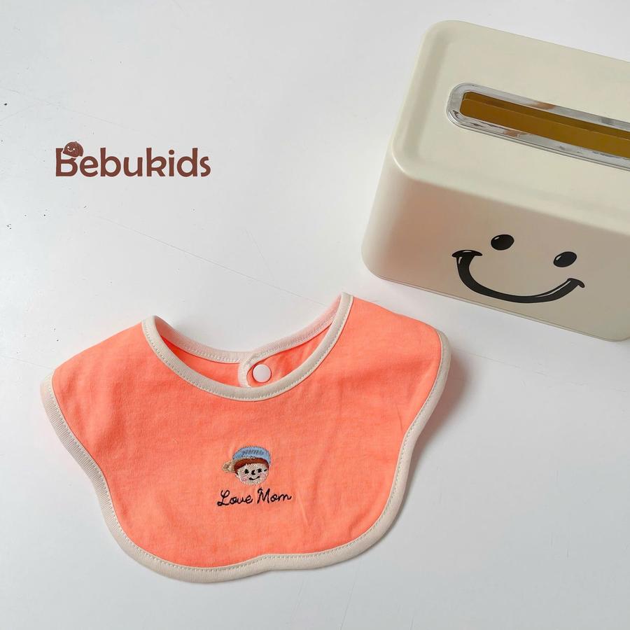 K2181- khăn ống thêu bé trai bé gái cam1