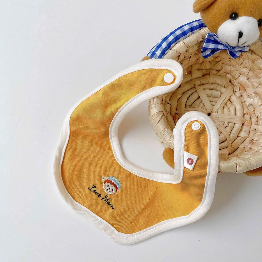 K2181- khăn ống thêu bé trai bé gái vàng nghệ