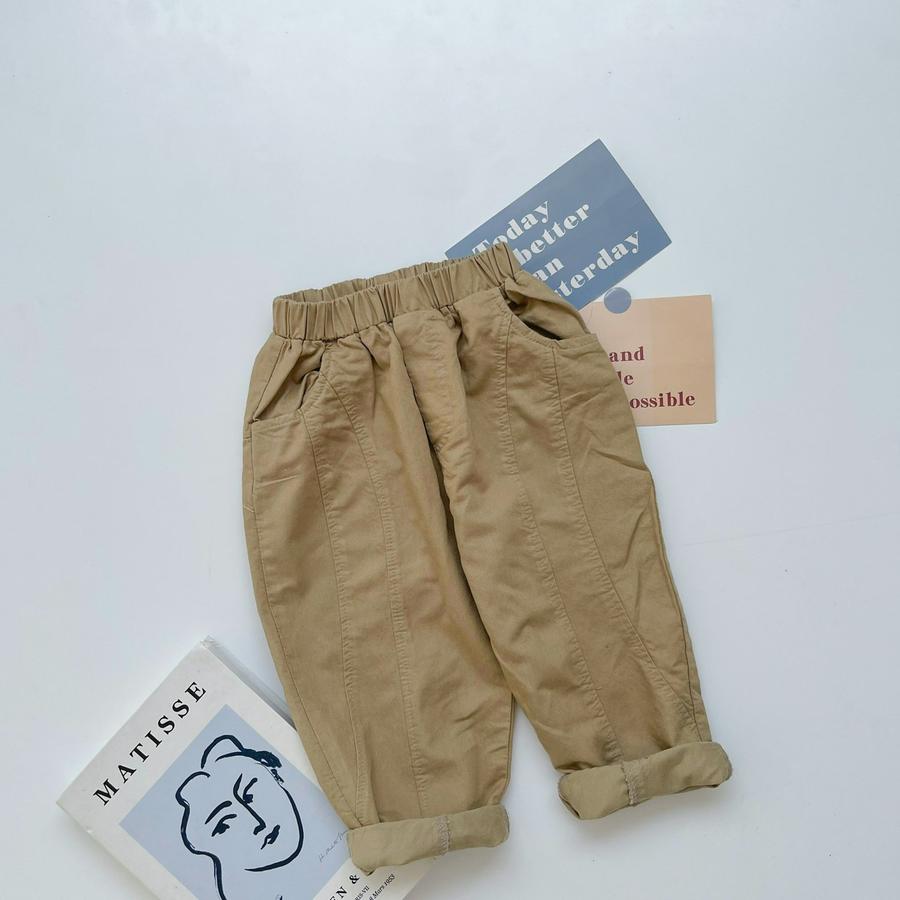 QD1665- quần kaki can 3 mảnh nâu 1