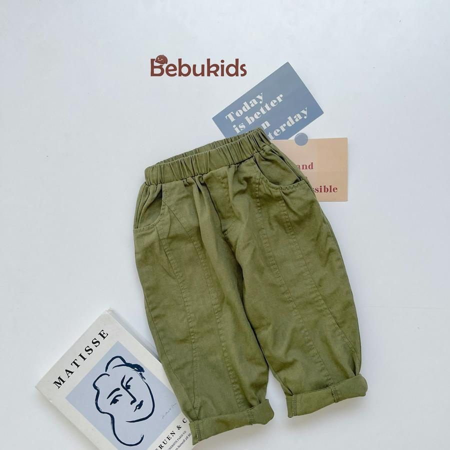 QD1665- quần kaki can 3 mảnh rêu 1