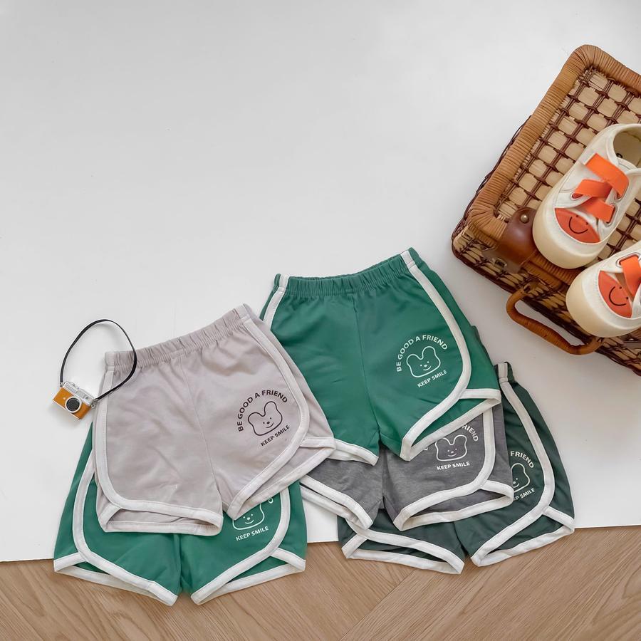 QC1591- quần đùi họa tiết cho bé bé trai gấu