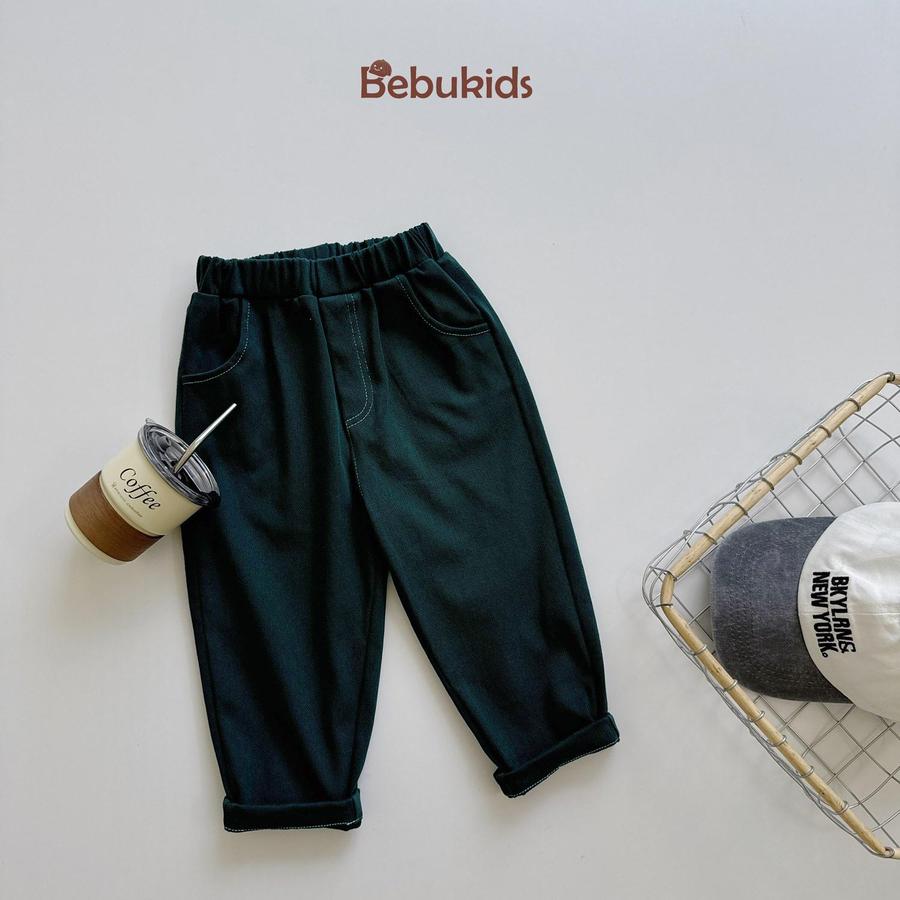 QD1822- quần  trơn cho bé trai xanh