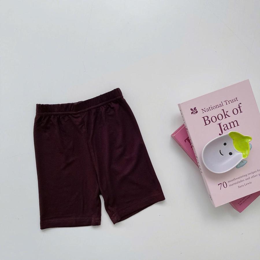 QC1555-quần đùi legging bé gái nâu tím