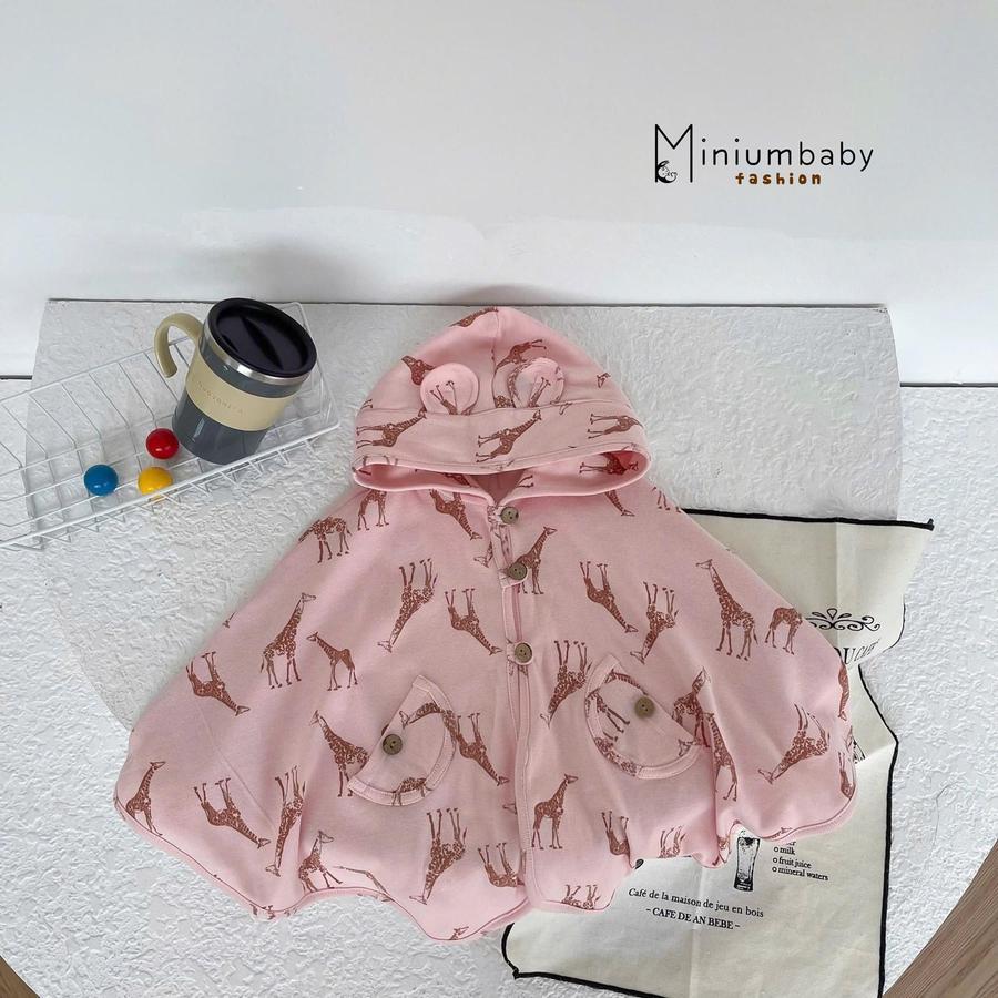 Áo choàng cánh dơi thu đông hươu hồng