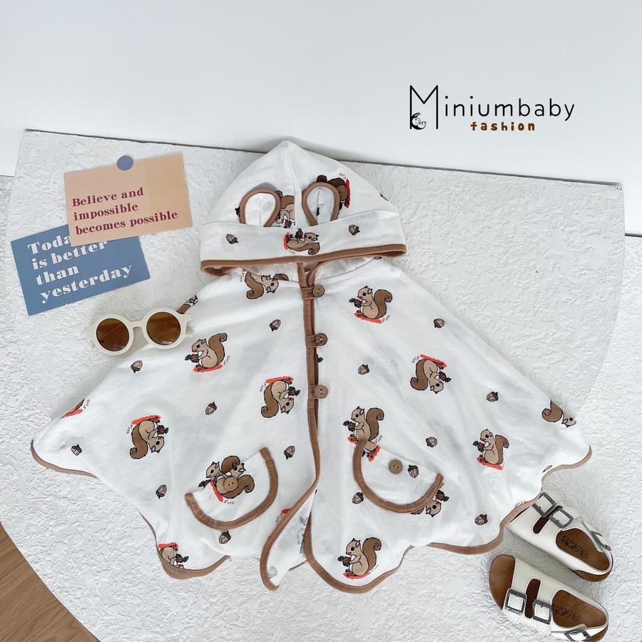 Áo choàng cánh dơi thu đông mỏng sóc