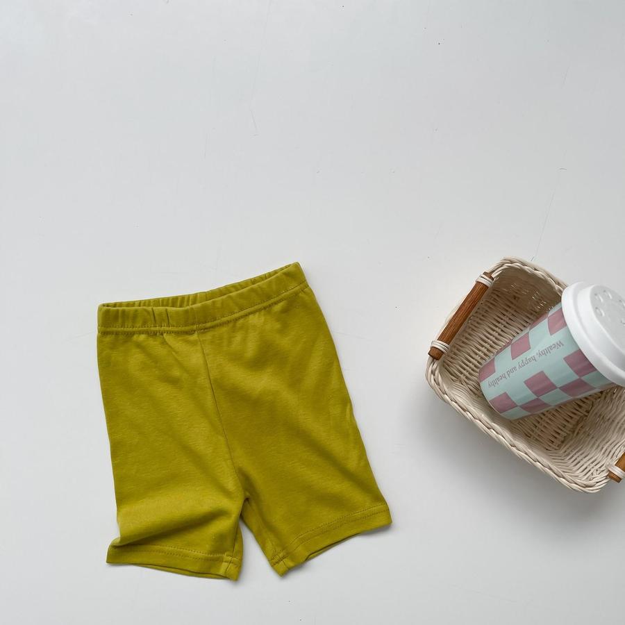 QC1555-quần đùi legging bé gái xanh chuối