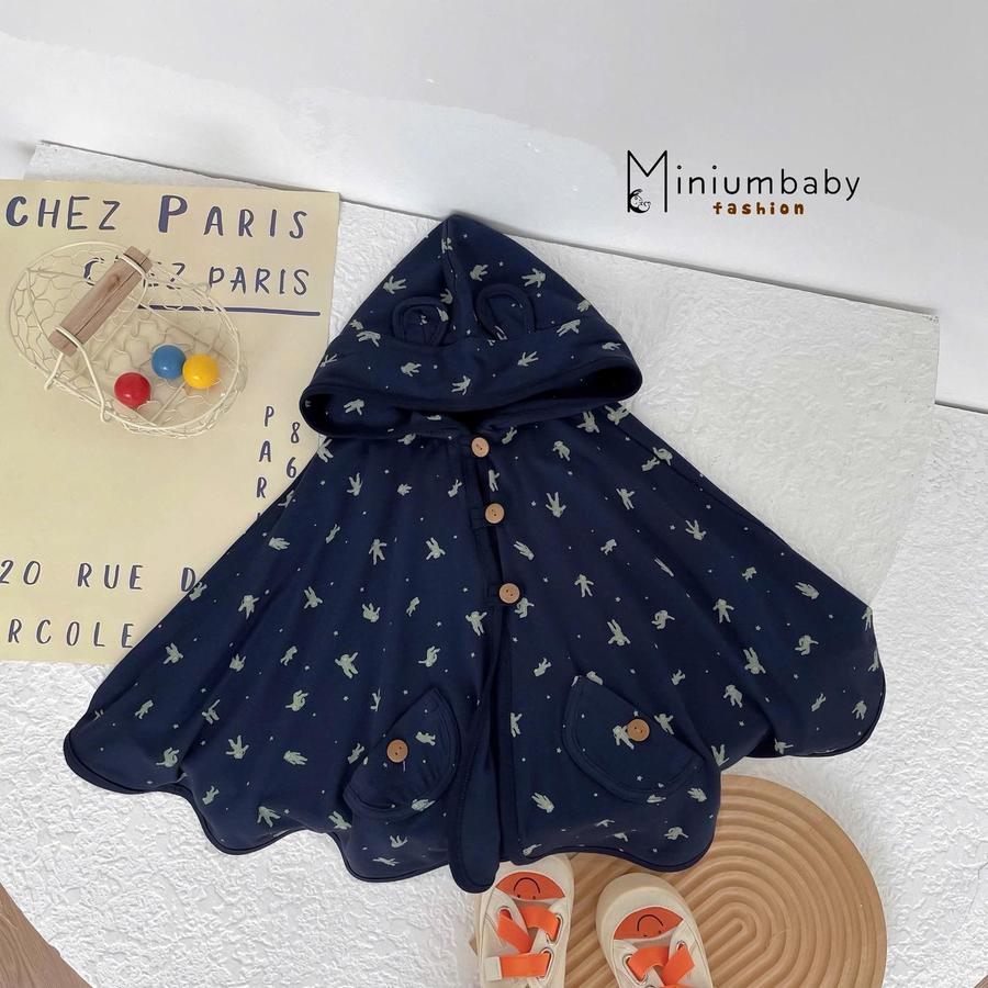 ACCD1- áo choàng cánh dơi cho bé phi hành gia xanh than