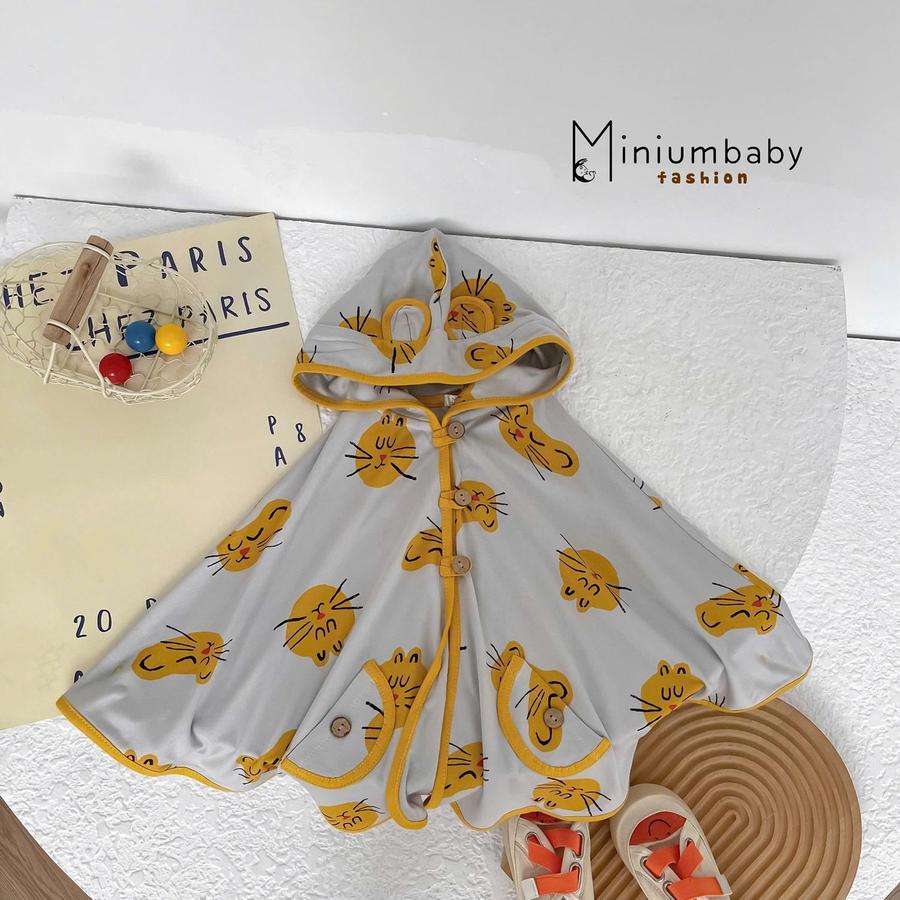 ACCD1- áo choàng cánh dơi cho bé mèo vàng ghi