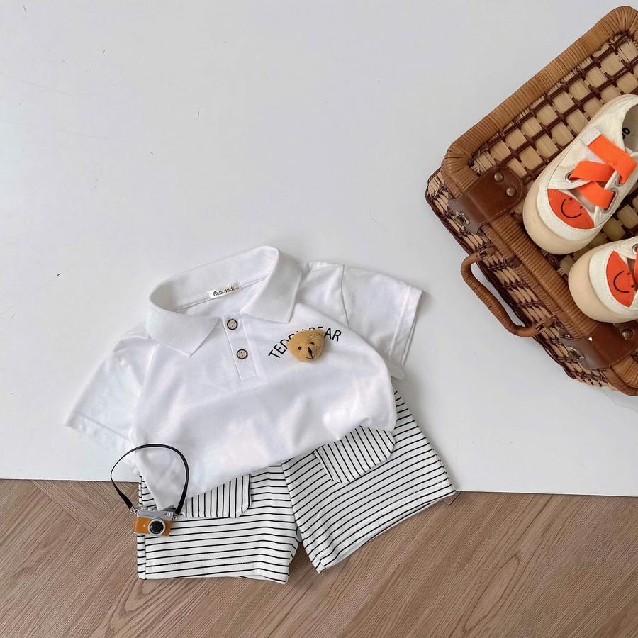 SB2386- bộ polo mix màu bé trai tranggau