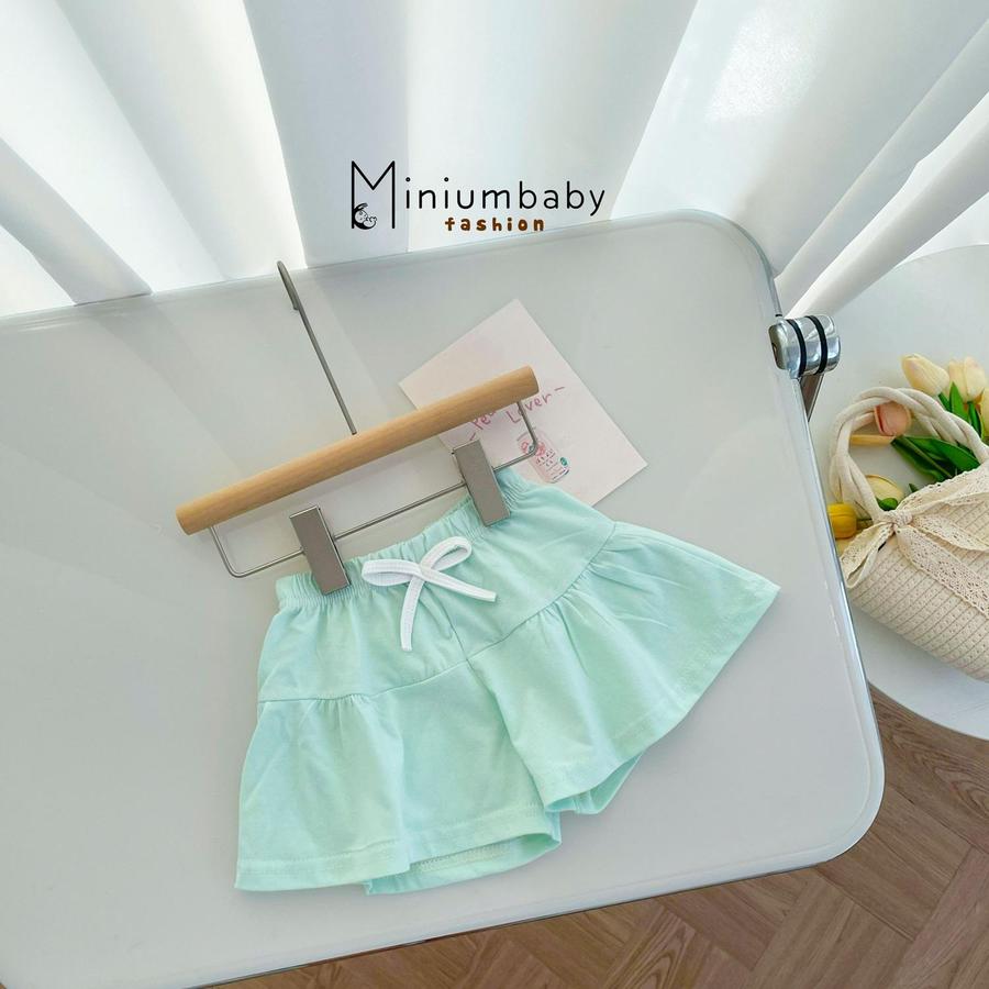 QC1609- Quần váy xanh nhạt