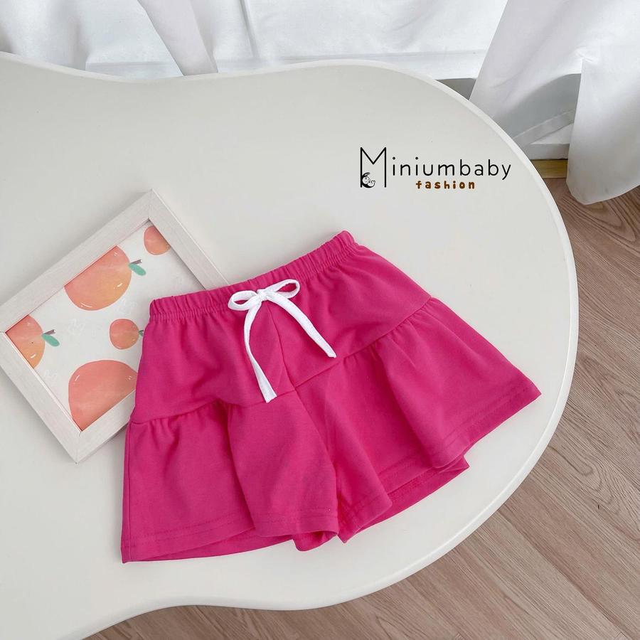 V1609- chân váy xòe cho bé hồng sen