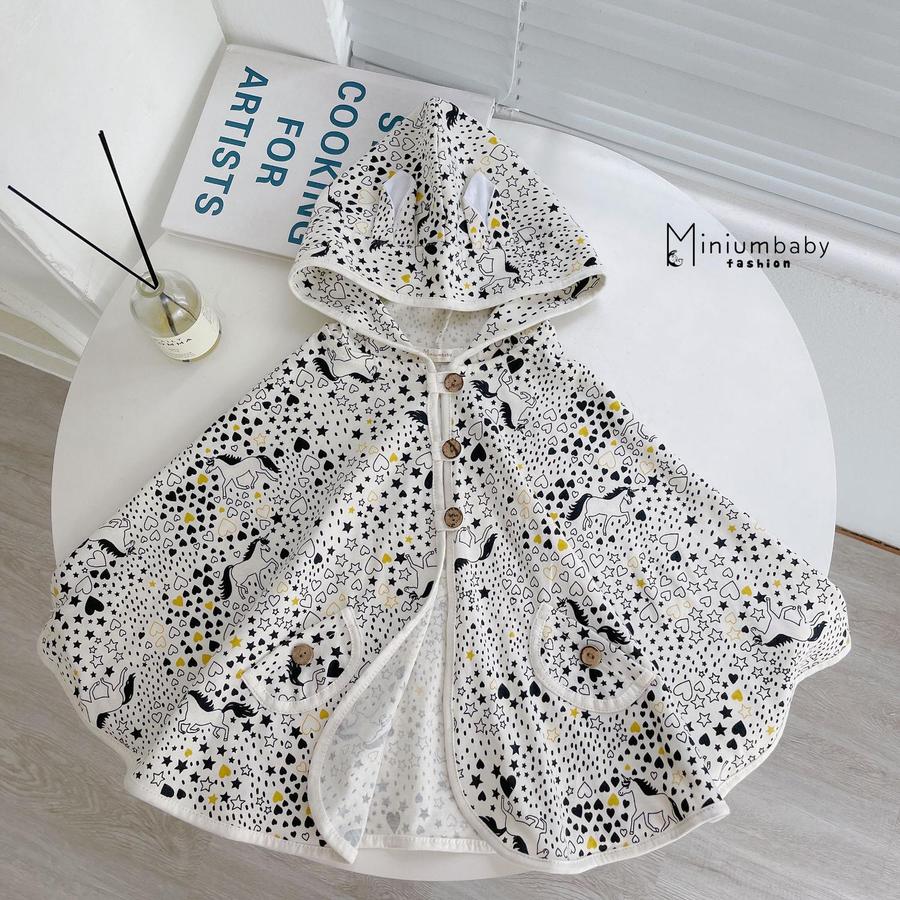 Áo choàng cánh dơi Tim đen