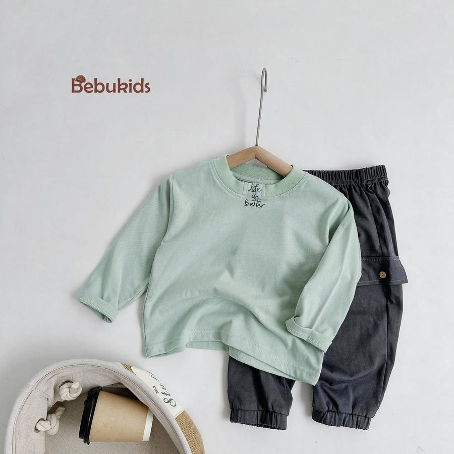 SB2073- bộ dài tay in life is better be 1