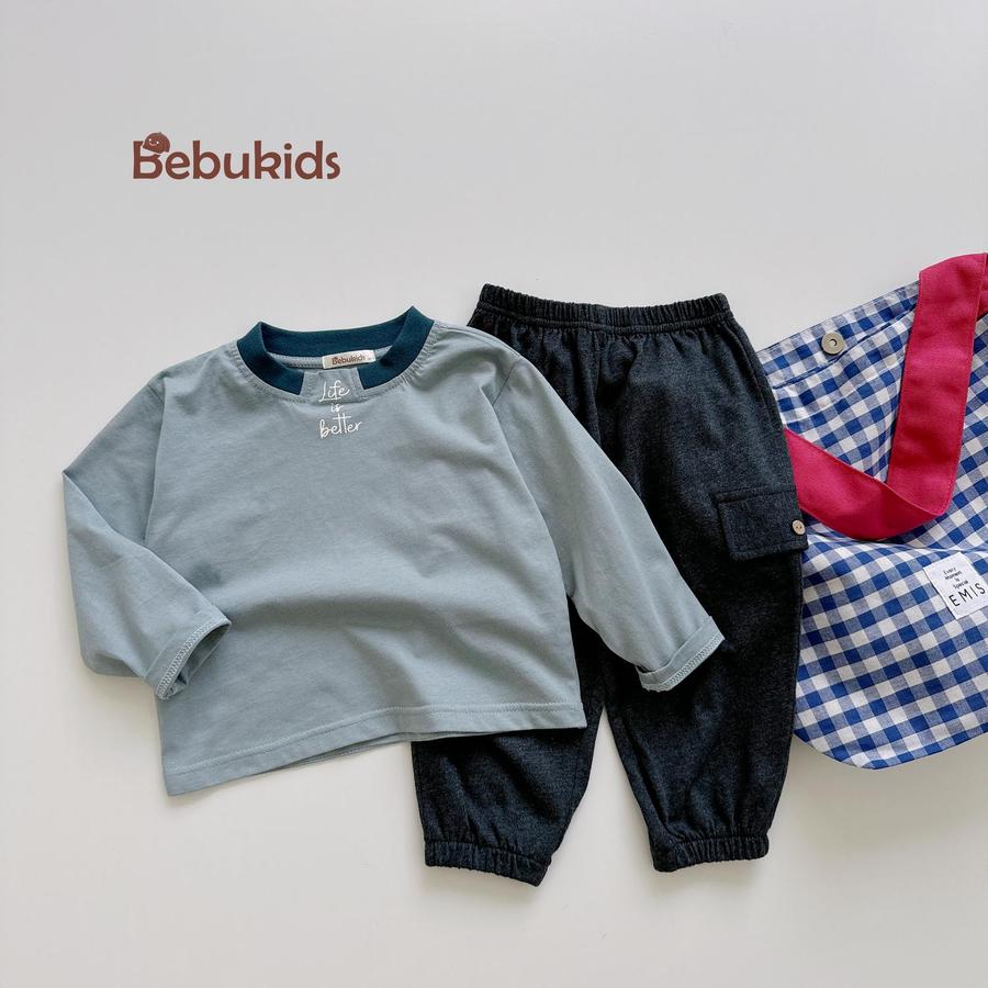 SB2073- bộ dài tay in life is better coban