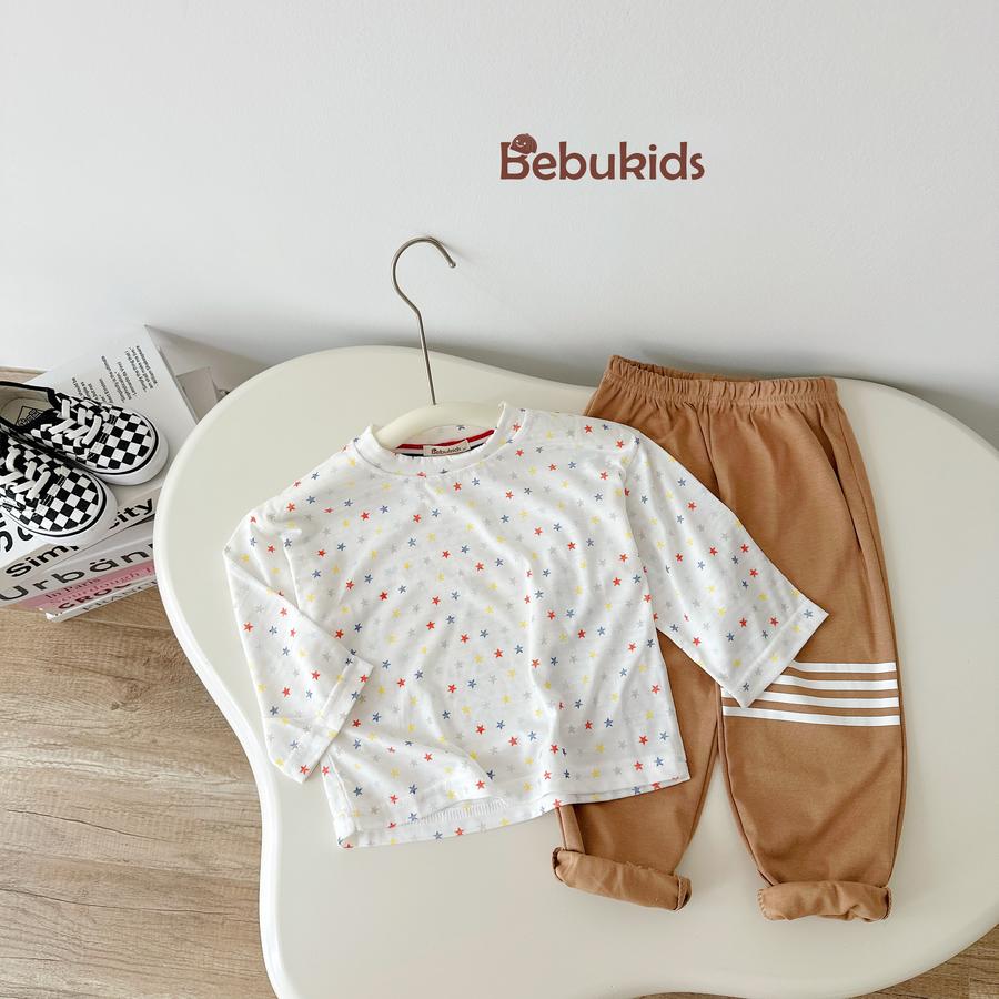 SB2106- bộ dài tay cho bé họa tiết sao