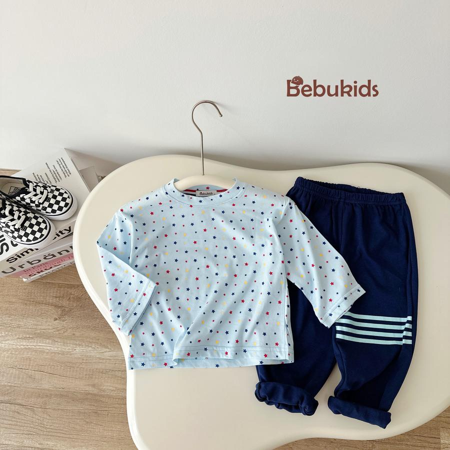 SB2106- bộ dài tay cho bé họa tiết sao