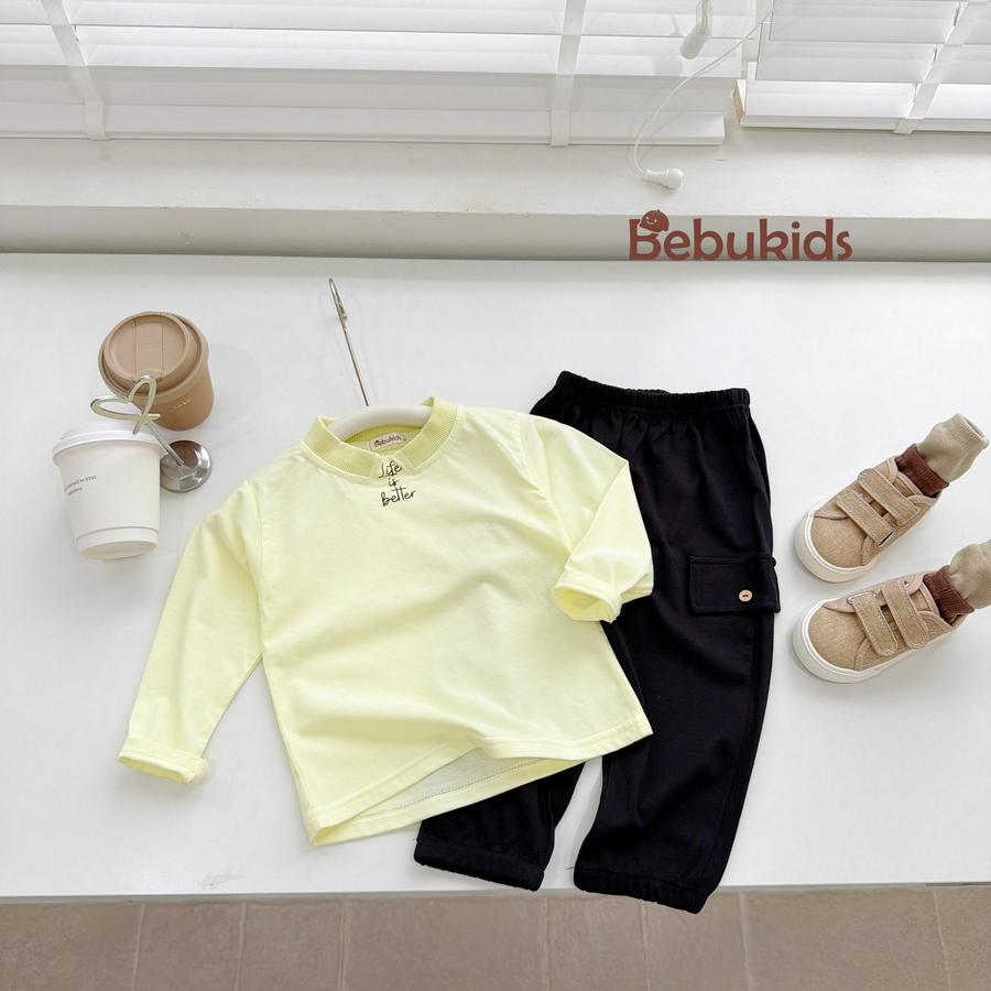 SB2073- bộ dài tay in life is better