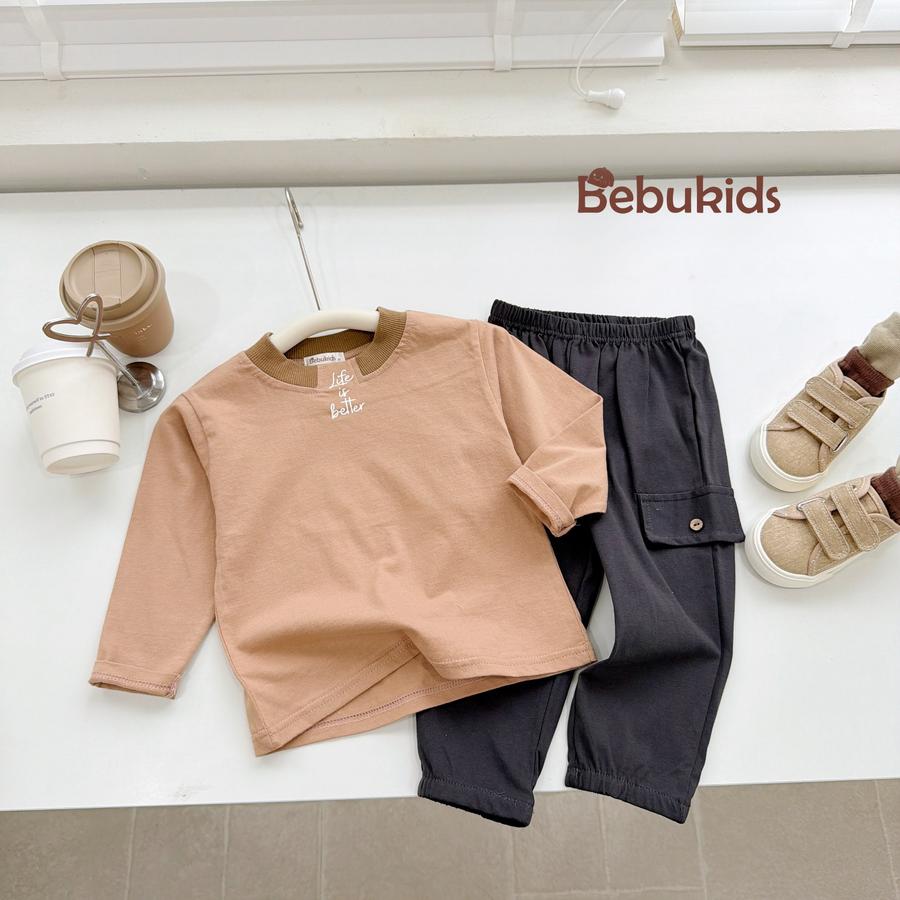 SB2073- bộ dài tay in life is better