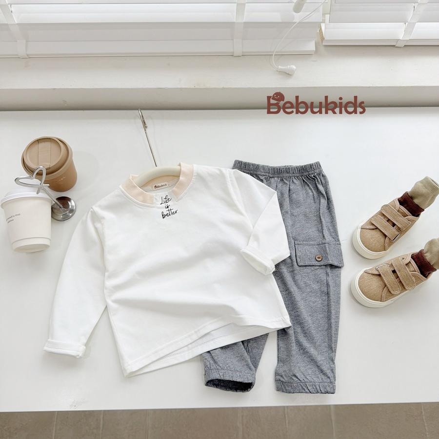 SB2073- bộ dài tay in life is better