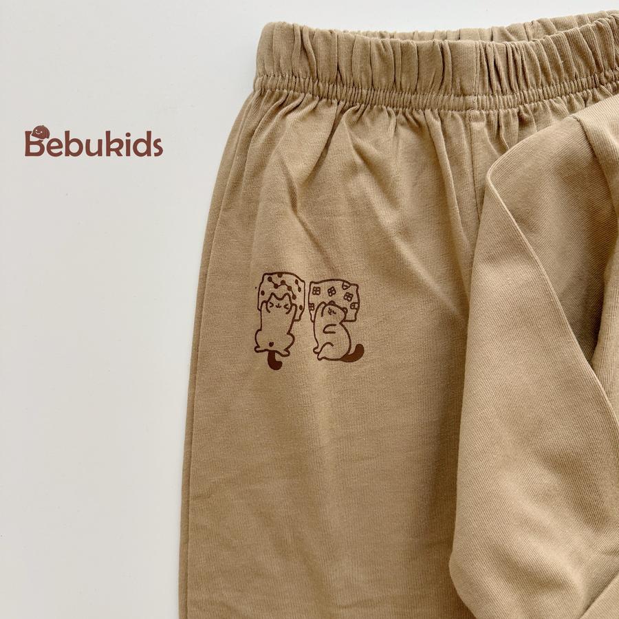 SB2148- bộ dài tay in thú quần và áo