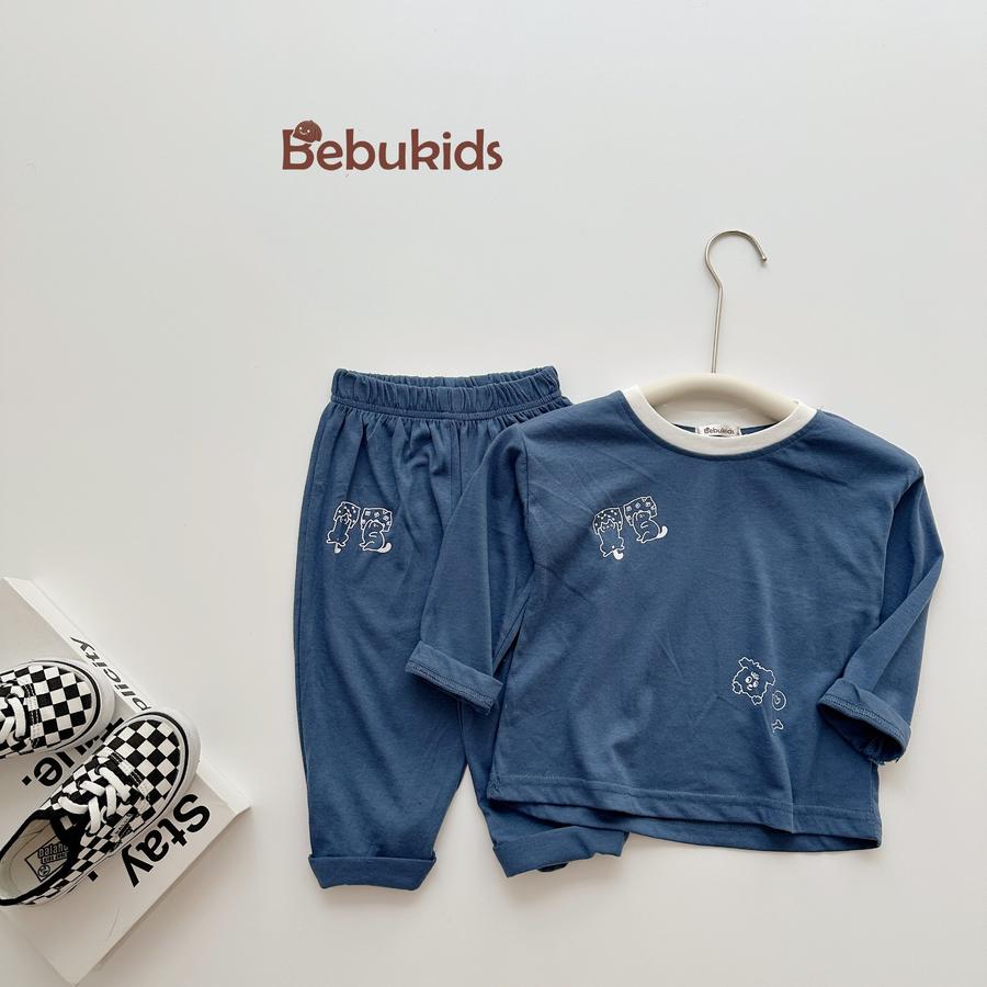 SB2148- bộ dài tay in thú quần và áo