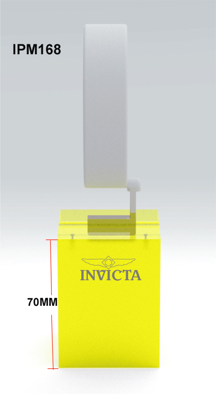 Displays - Acrylic  Stand - Medium - Yellow 52mm x50mm x146mm