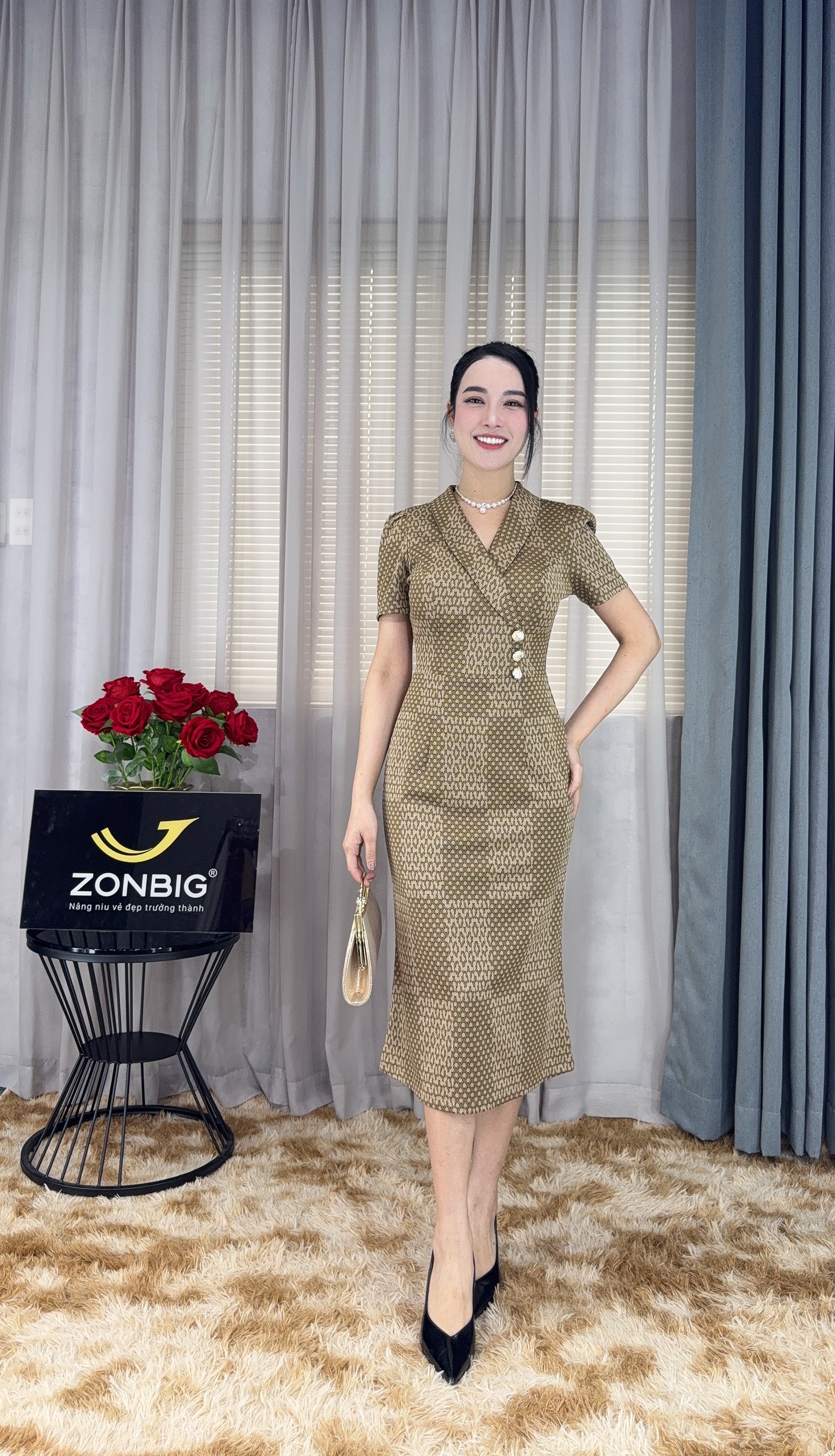 Đầm suông - Y2092 - Thương hiệu Zonbig