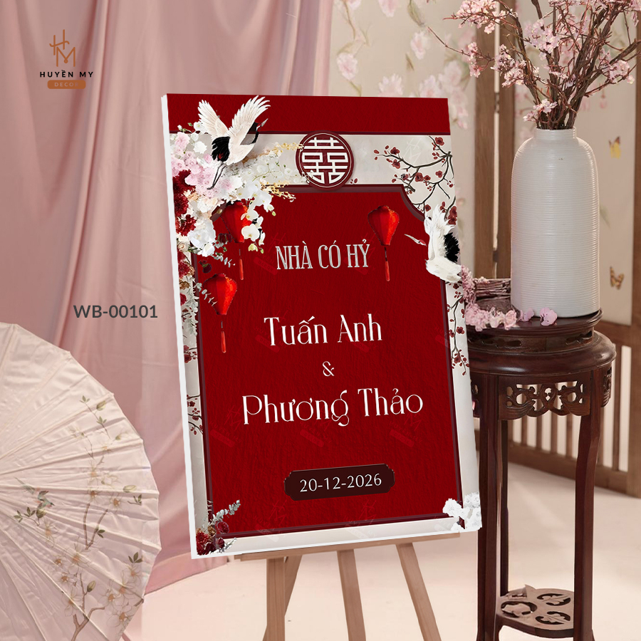Bảng Chào Tiệc Cưới Cao Cấp – Trang Trí Đám Hỏi, Đám Cưới, Mẫu Sang Trọng – Dễ Trang Trí