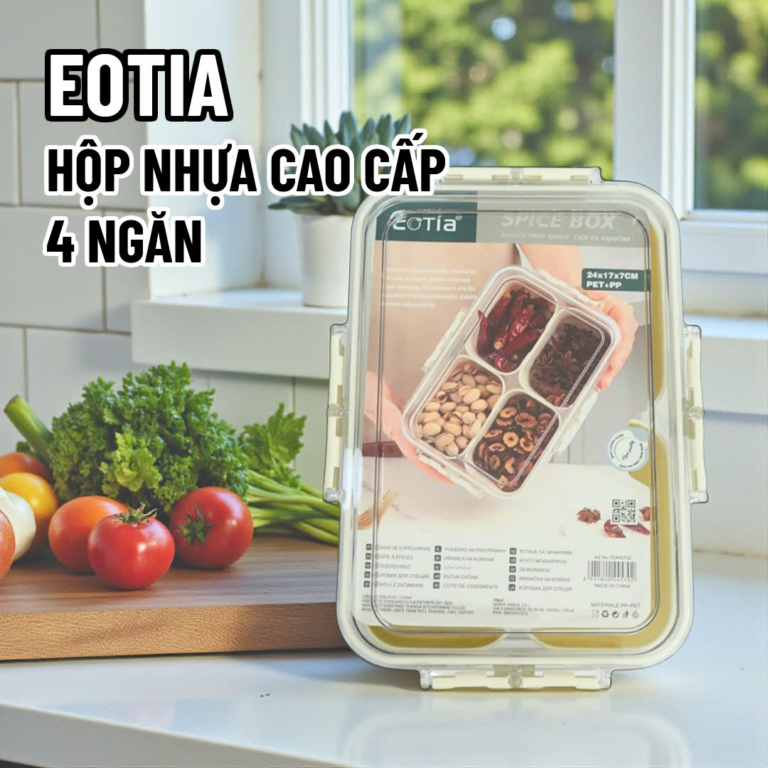 Hộp Nhựa Cao Cấp 4 Ngăn Eotia
