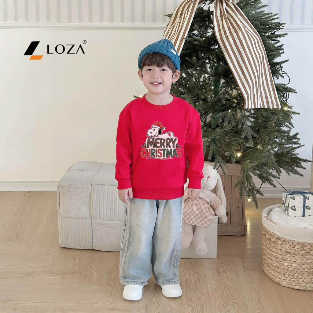 Áo nỉ Noel bé trai in hình Snoopy - Loza Kids G0431_thumbnail_7
