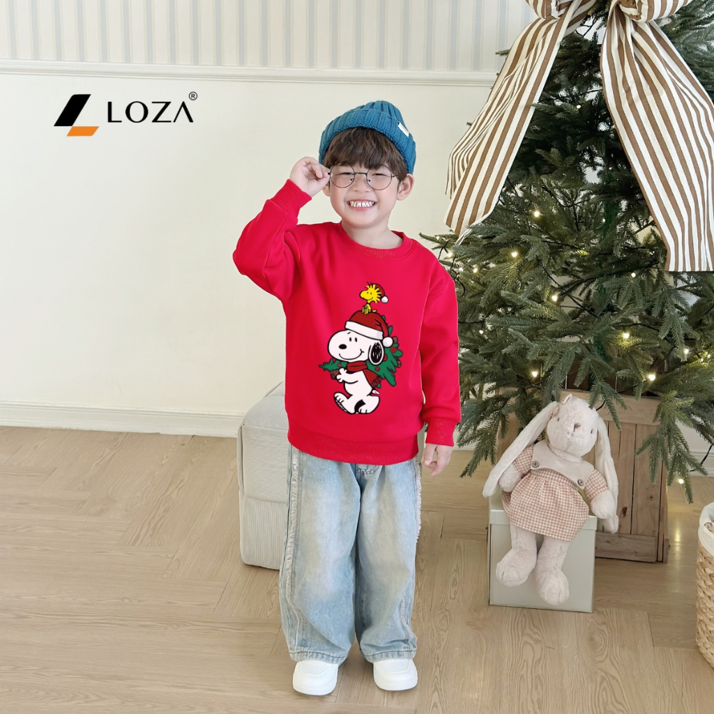 Áo nỉ Noel bé trai in hình Snoopy - Loza Kids G0431_thumbnail_1
