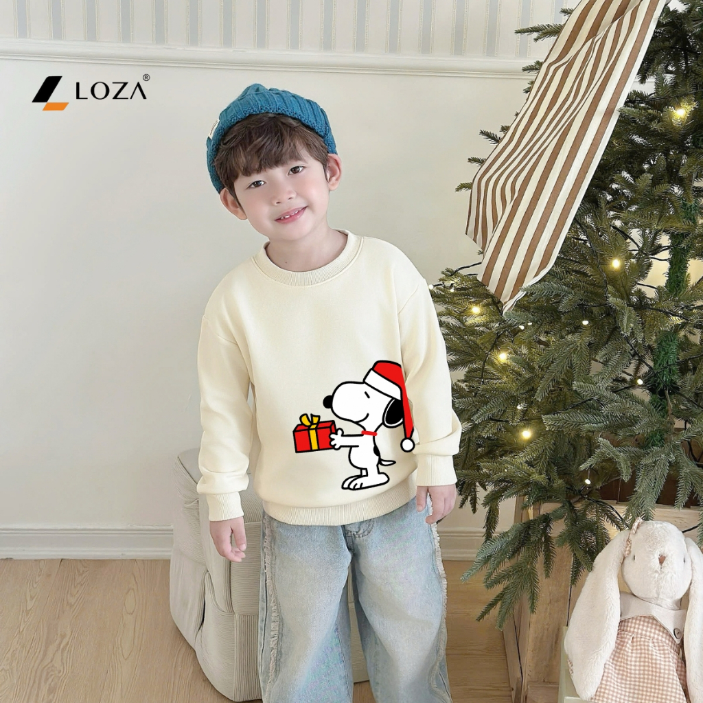 Áo nỉ Noel bé trai in hình Snoopy - Loza Kids G0431_thumbnail_8