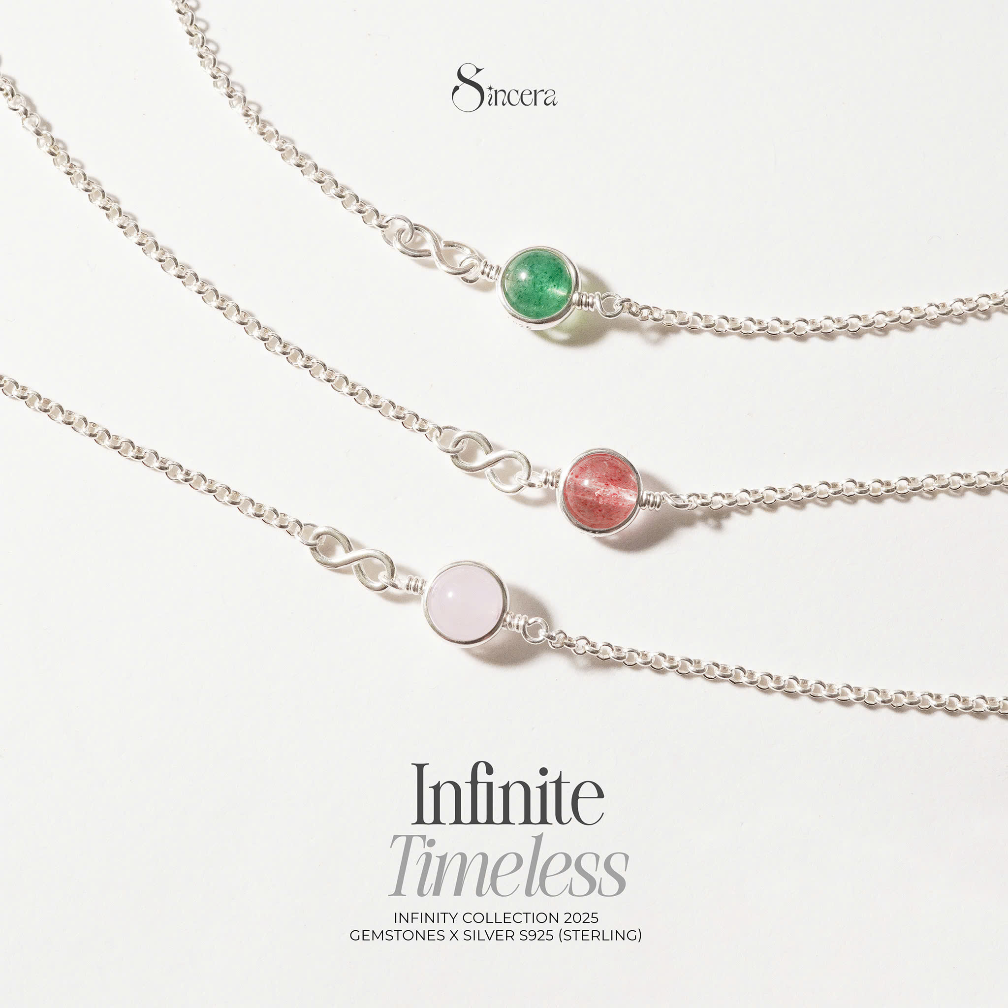 Vòng Tay Sincera Infinite Timeless | Bạc s925 Mix Đá