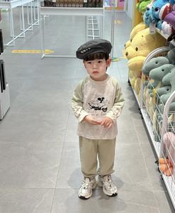 Bộ dài quần dài bé trai không cổ