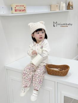 Bộ dài quần dài bé gái có cổ