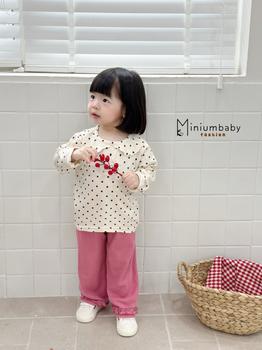 Bộ dài quần dài bé gái có cổ