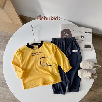 Bộ dài quần dài bé trai không cổ