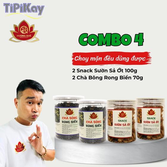 Product image - [Combo 4 món] 2 Chà Bong Rong Biển 70g + 2 Snack Sườn Sả Ớt 100g