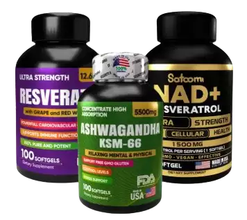 Product image - Combo NAD + Ashwagandha + Resveratrol