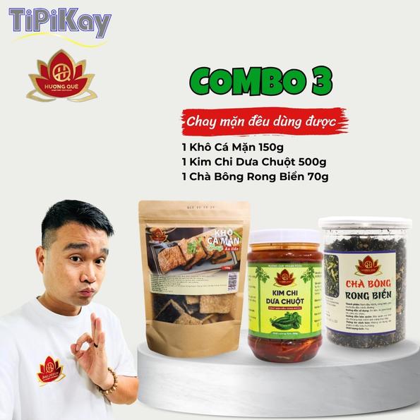Product image - [Combo 3 món] 1 Khô Cá Mặn Chay 150G + 1 Kim Chi Dưa Chuột 500G + 1 Chà Bông Rong Biển 70G