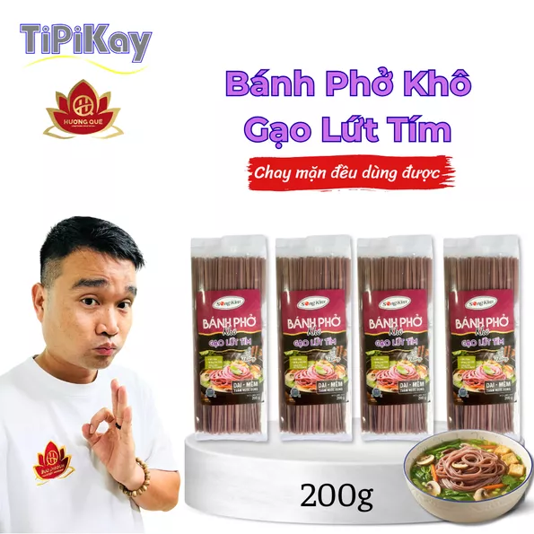 Product image - [Combo 4 món]  4 Bánh Phở Khô Gạo Lức Tím 200G