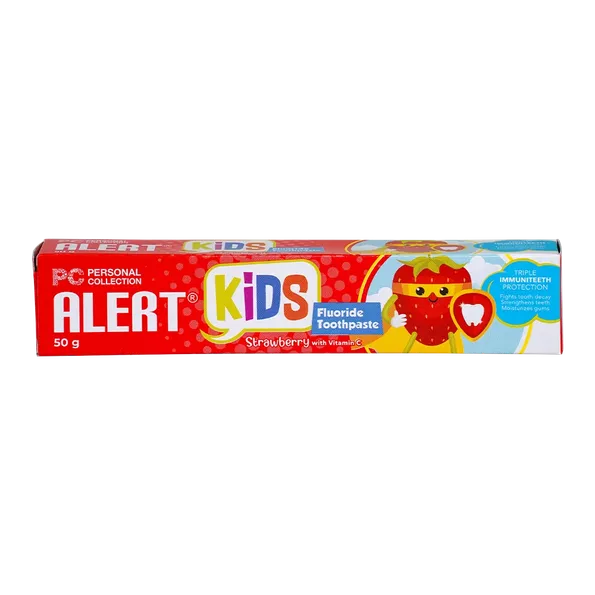 Product image - Alert Kids Strawberry with Vitamin C Fluoride Toothpaste 50g