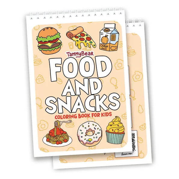 Product image - Fun & Easy Food and Snacks Coloring Books for Kids Ages 4+