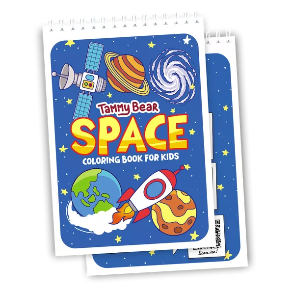 Product image - Fun & Easy Space Coloring Books for Kids Ages 4+